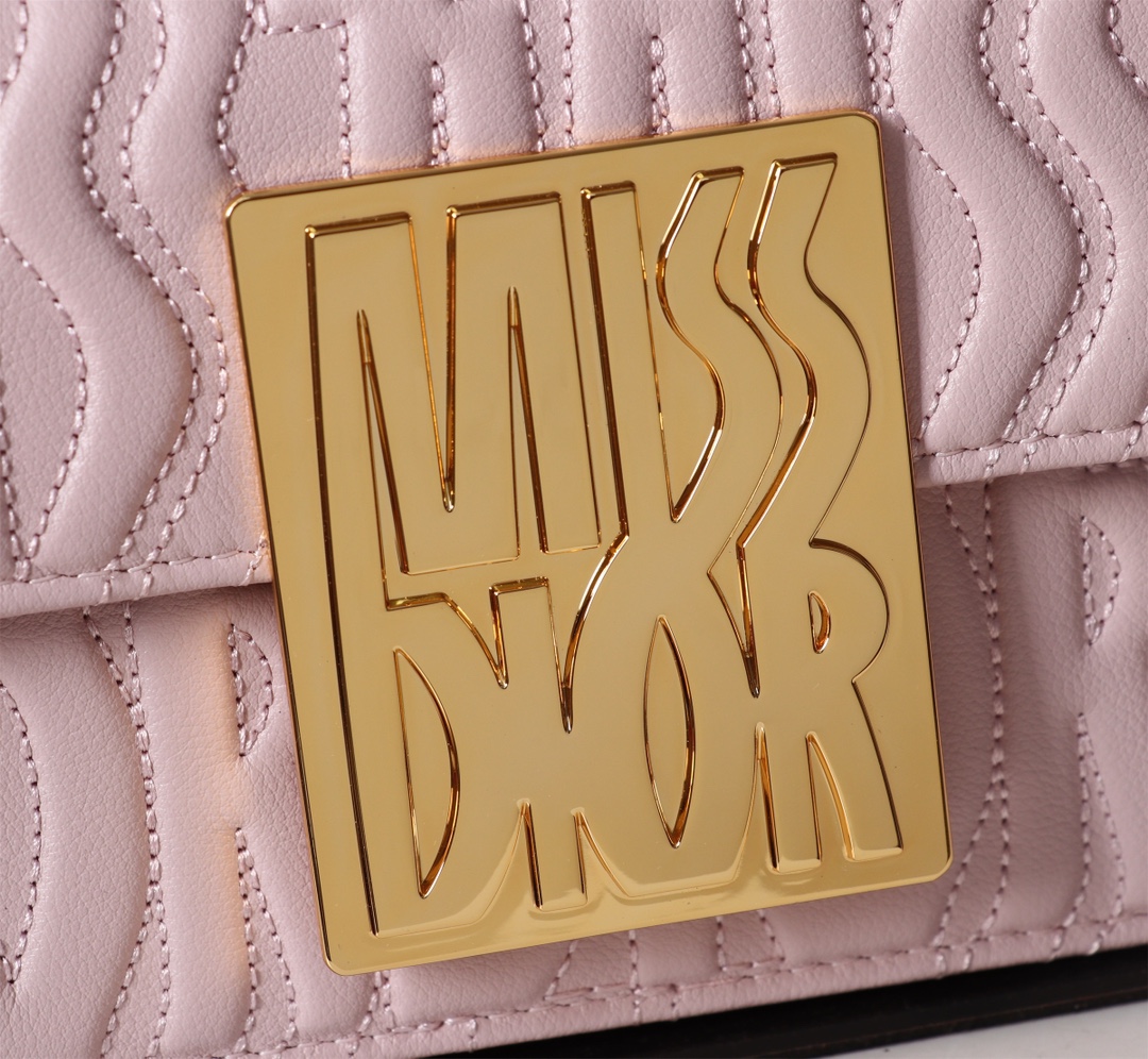 Miss Dior Flap Bag Pink Quilted Miss Dior Allover Calfskin